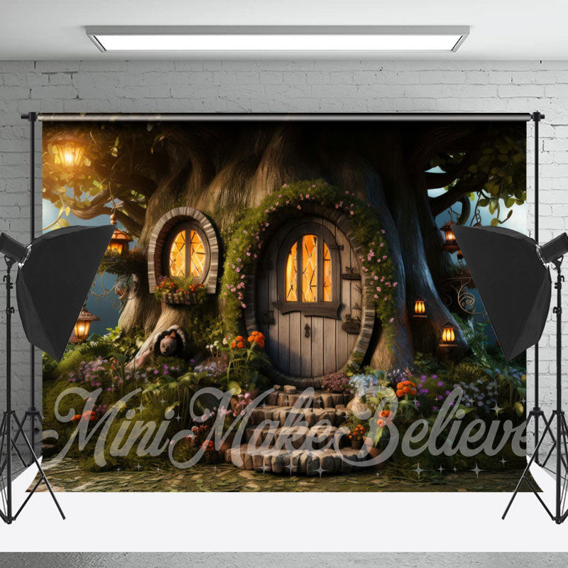 Lofaris Enchant Tree House Birthday Cake Smash Backdrop