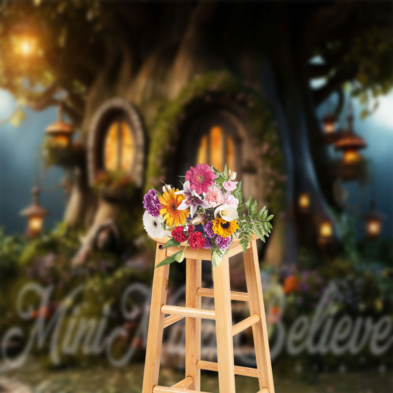 Lofaris Enchant Tree House Birthday Cake Smash Backdrop