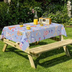 Lofaris Ester Colorful Bunny Blue Pattern Rectangle Tablecloth