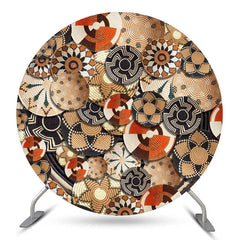 Lofaris Ethiopian Basket Pattern Round Holiday Backdrop