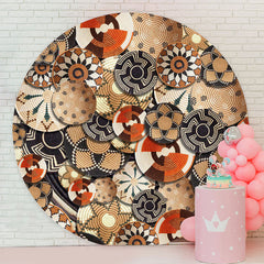 Lofaris Ethiopian Basket Pattern Round Holiday Backdrop