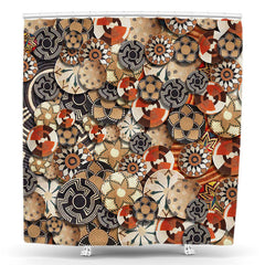 Lofaris Ethiopian Traditional Patterns Basket Shower Curtain