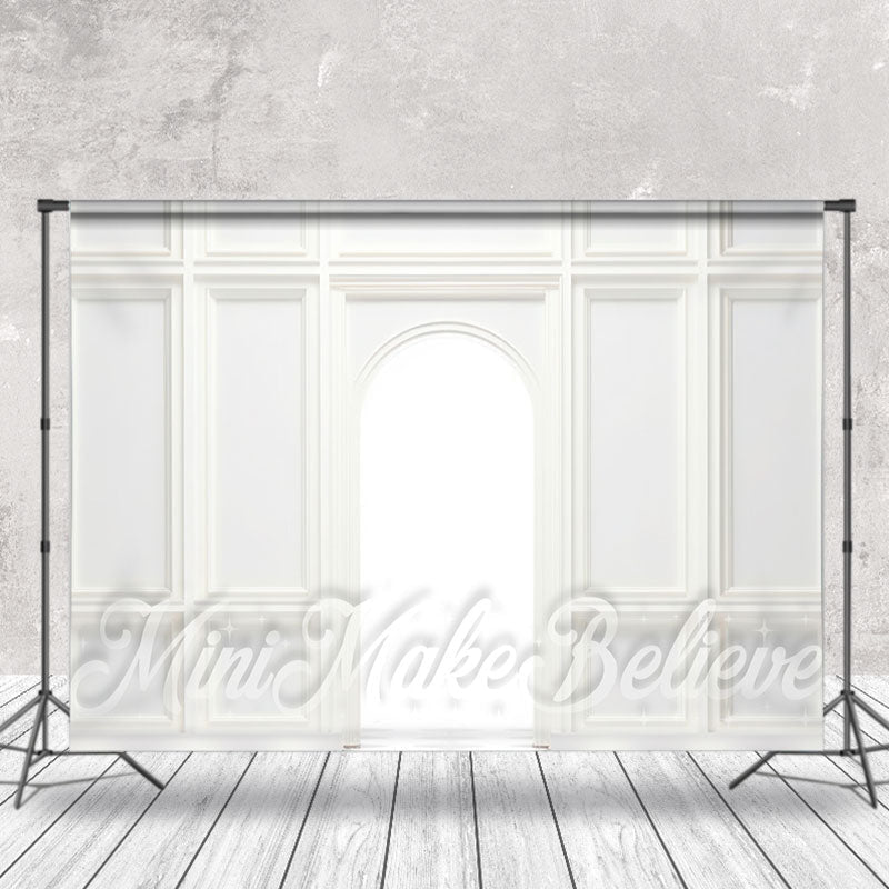 Lofaris European White Wall Arch Door Backdrop For Photo