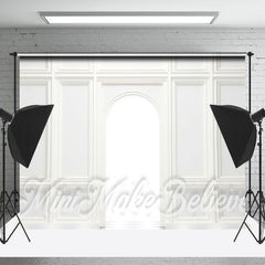 Lofaris European White Wall Arch Door Backdrop For Photo
