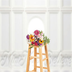 Lofaris European White Wall Arch Door Backdrop For Photo