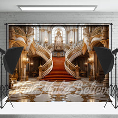 Lofaris Exquisite Gold Carving Palace Architecture Backdrop