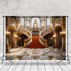 Lofaris Exquisite Gold Carving Palace Architecture Backdrop