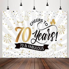 Lofaris Fabulous Spark Cheer To Years 70th Birthday Backdrop