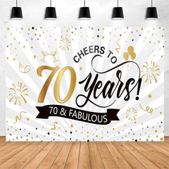 Lofaris Fabulous Spark Cheer To Years 70th Birthday Backdrop