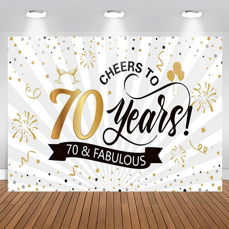 Lofaris Fabulous Spark Cheer To Years 70th Birthday Backdrop