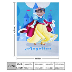 Lofaris Fairy Princess Castle Moon Girl Custom Photo Blanket