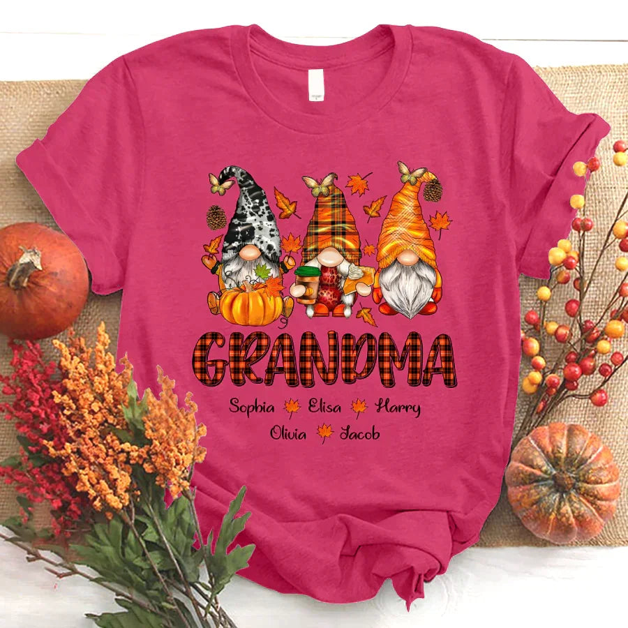 Lofaris Fall Gnome Thanksgiving Day Grandma Kids T - Shirt