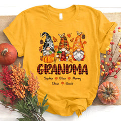 Lofaris Fall Gnome Thanksgiving Day Grandma Kids T - Shirt