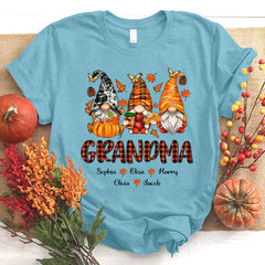 Lofaris Fall Gnome Thanksgiving Day Grandma Kids T - Shirt