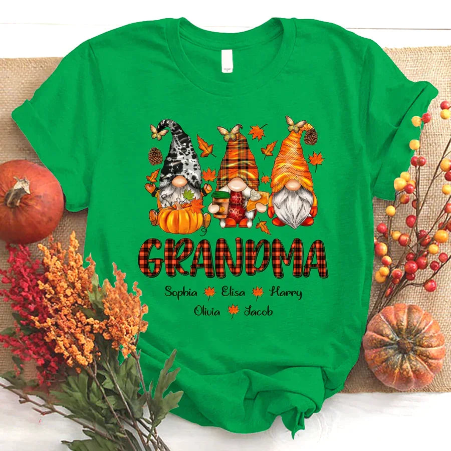 Lofaris Fall Gnome Thanksgiving Day Grandma Kids T - Shirt