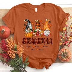 Lofaris Fall Gnome Thanksgiving Day Grandma Kids T - Shirt