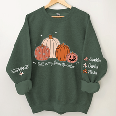 Lofaris Fall Vibes Pumpkin Custom Name CTH01 Sweatshirt