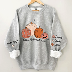 Lofaris Fall Vibes Pumpkin Custom Name CTH01 Sweatshirt