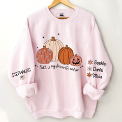 Lofaris Fall Vibes Pumpkin Custom Name CTH01 Sweatshirt