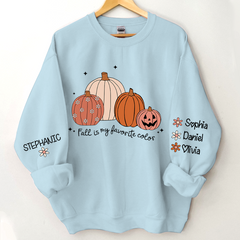 Lofaris Fall Vibes Pumpkin Custom Name CTH01 Sweatshirt