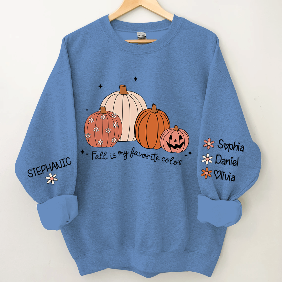 Lofaris Fall Vibes Pumpkin Custom Name CTH01 Sweatshirt