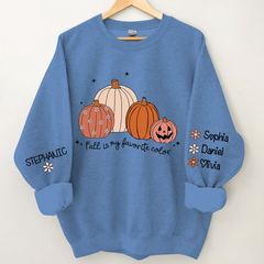 Lofaris Fall Vibes Pumpkin Custom Name CTH01 Sweatshirt