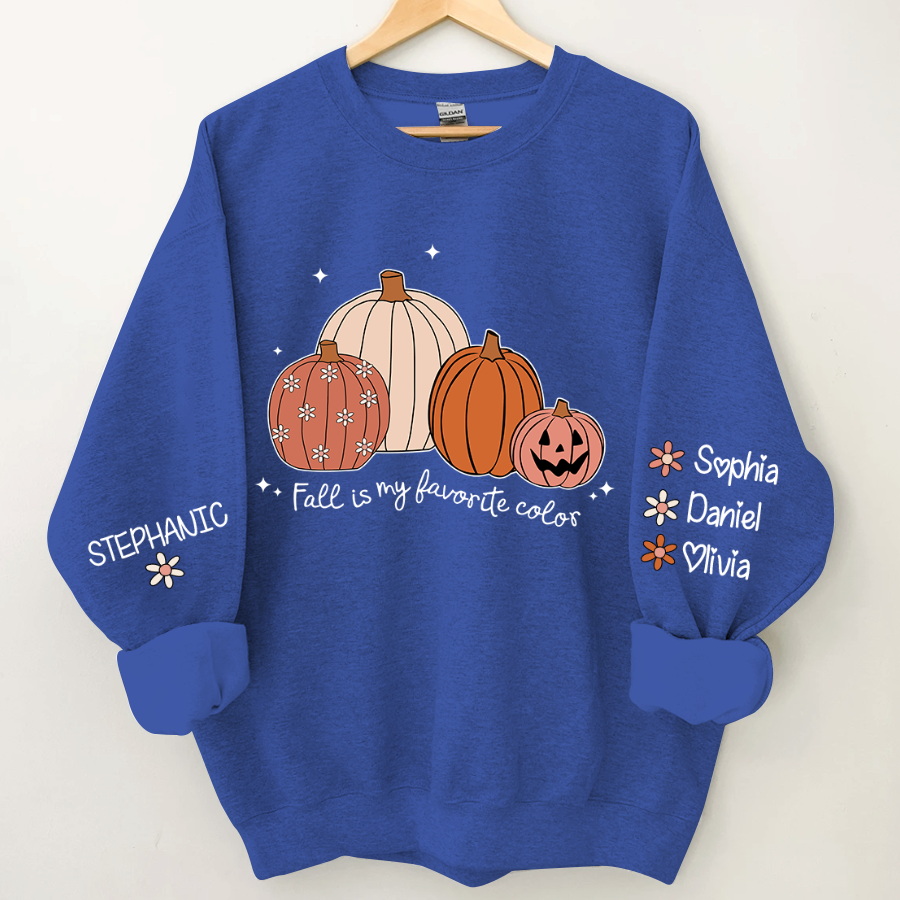 Lofaris Fall Vibes Pumpkin Custom Name CTH01 Sweatshirt