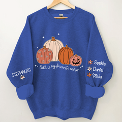 Lofaris Fall Vibes Pumpkin Custom Name CTH01 Sweatshirt
