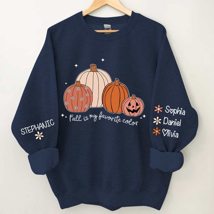 Lofaris Fall Vibes Pumpkin Custom Name CTH01 Sweatshirt