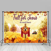 Lofaris Fall For Jesus Maple Leaf Wood Cross Party Backdrop