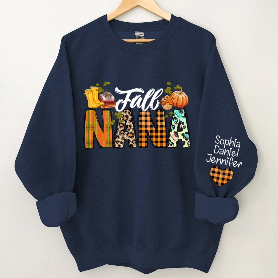 Lofaris Pumkin Fall Nana And Kids CTH01 Sweatshirt