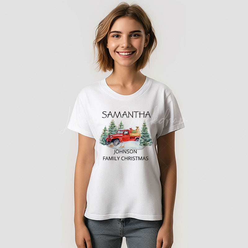 Lofaris Family Christmas Custom Truck Reunion T-Shirt