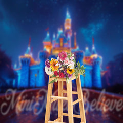 Lofaris Fantasy Castle Night Lights Photography Backdrop