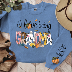 Lofaris Farm Animal I Love Being Grandma Custom Sweatshirt