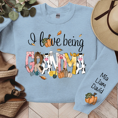 Lofaris Farm Animal I Love Being Grandma Custom Sweatshirt