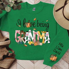 Lofaris Farm Animal I Love Being Grandma Custom Sweatshirt