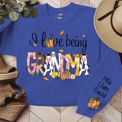 Lofaris Farm Animal I Love Being Grandma Custom Sweatshirt