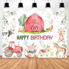 Lofaris Farm Livestock Tractor Animals Birthday Backdrop