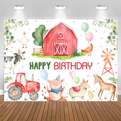 Lofaris Farm Livestock Tractor Animals Birthday Backdrop