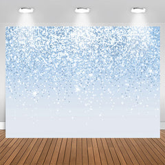 Lofaris Fashionable Blue Bokeh Glitter Birthday Backdrop