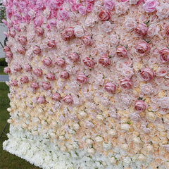 Lofaris Faux Pink Gradient Flower Wall Decor For Wedding Party