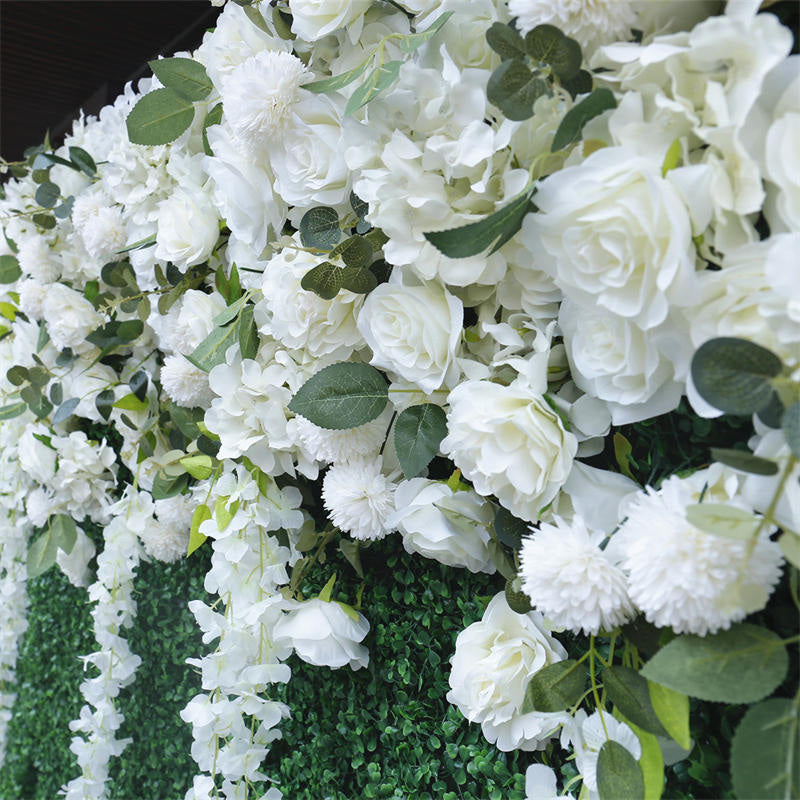 Lofaris Faux White Flower Wall Greenery Panels Wedding Decor