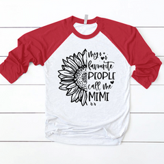 Lofaris Favourite People Flower Custom Name Baseball Shirt
