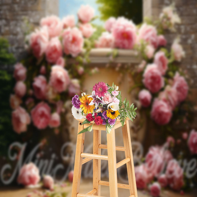 Lofaris Fine Art Floral Vintage Retro Flower Painting Backdrop