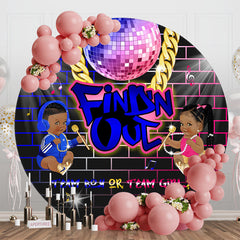 Lofaris Finish Out Graffiti Round Gender Reveal Backdrop