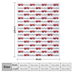 Lofaris Fire Truck Simple Personalized Boys Name Blanket