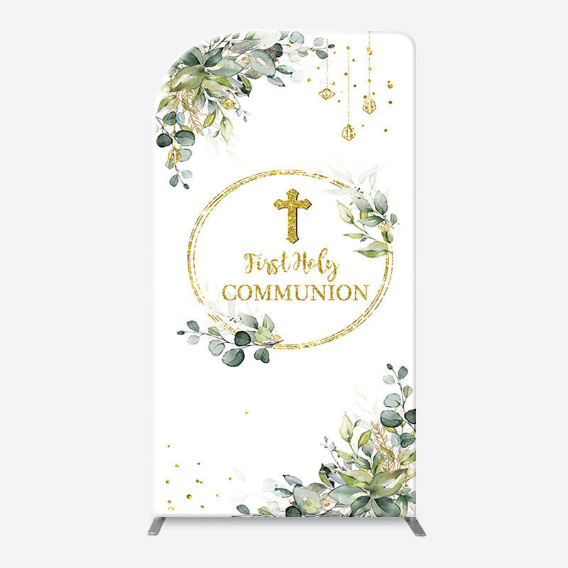 Lofaris First Communion Cross Spring Arch Baptism Backdrop