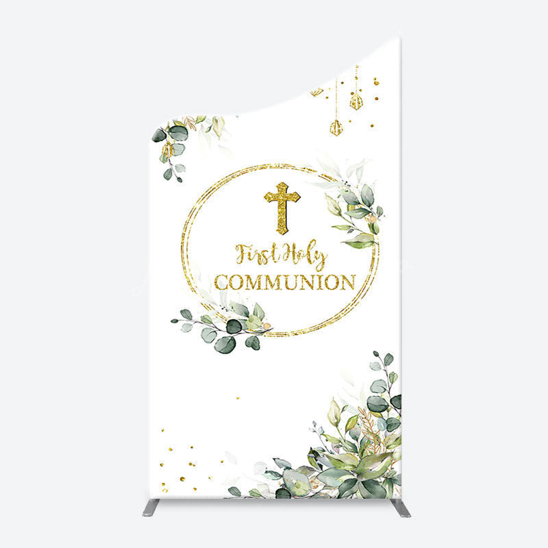 Lofaris First Communion Cross Spring Arch Baptism Backdrop