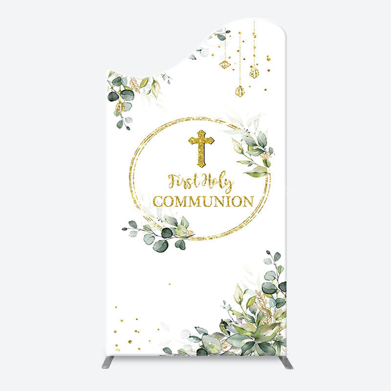 Lofaris First Communion Cross Spring Arch Baptism Backdrop