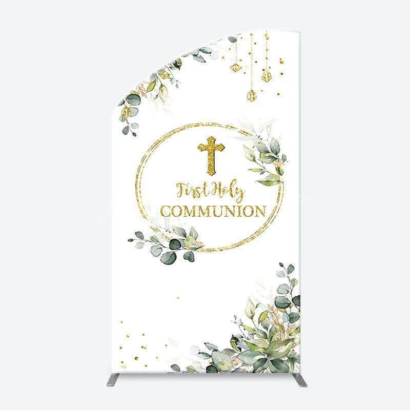 Lofaris First Communion Cross Spring Arch Baptism Backdrop